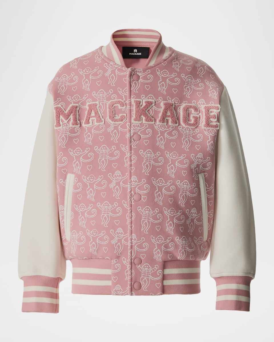 x Roller Rabbit Kid's NELS Varsity Bomber Jacket, Size 2-6